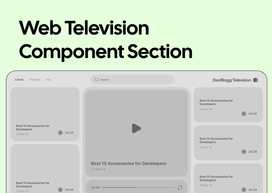 Web Television Component Section card deisgn component design ui web design web section