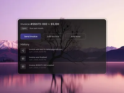 Elegant Invoice Management UI user experience