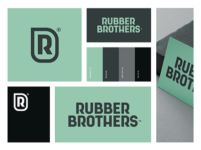 Rubber Brothers 2 brand bros brother building construction enclosure environment green house identity insulation isolation logo material product rubber sealant symbol
