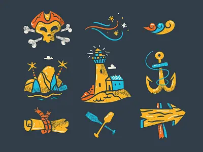 Illustration assets branding illustration nickelodeon pirate santiago of the seas skull