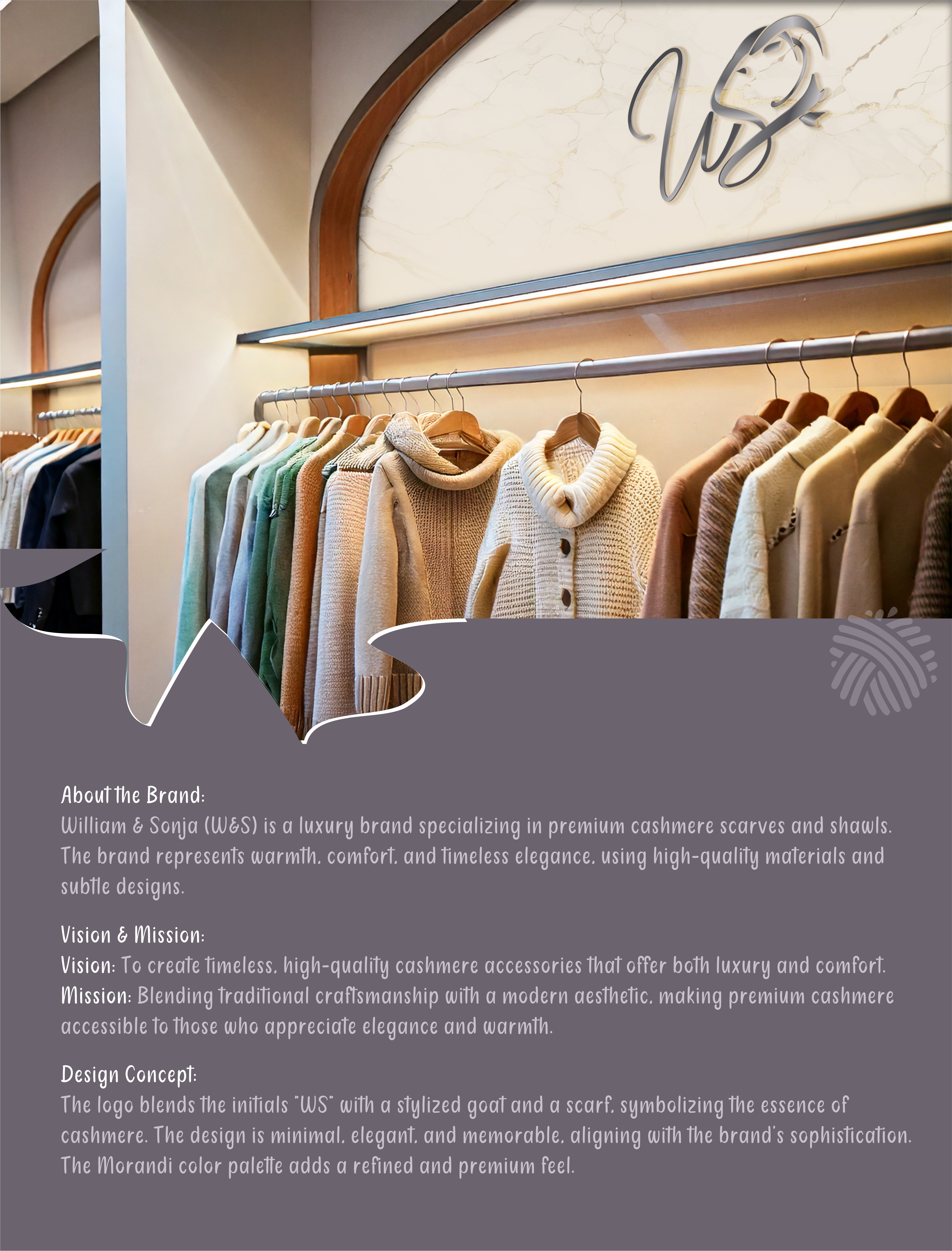 William & Sonja – Cashmere Brand Logo Design 3d 3dlogo branding design graphic design illustration logo typography vector