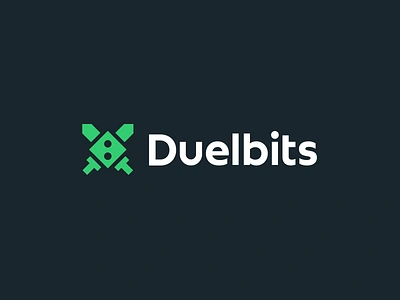 Duelbits - casino logo bitcoin branding casino crypto crypto casino dice gambling geometric identity knife logo online casino swords technology wsord