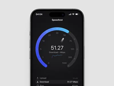 Connection speedtest connection dark ios mobile app speedtest ui vpn