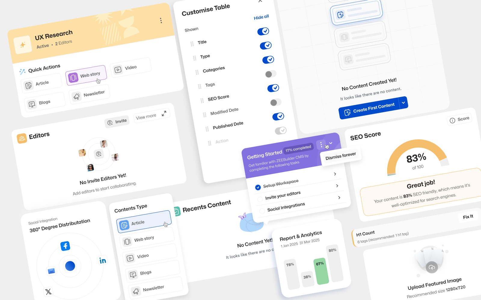 CMS: Widgets & Components componants illustration ui widgets