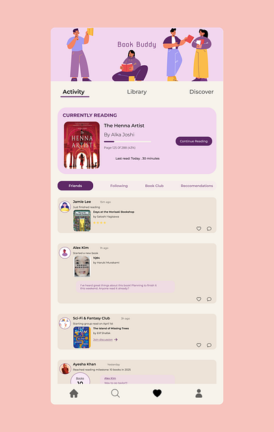 Activity Feed #DailyUI app branding design graphic design illustration logo typography ui ux vector
