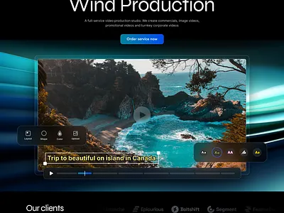 Designed a visually stunning website UX/UI for Wind Production app branding de design figma graphic design illustration minimal typography ui ux