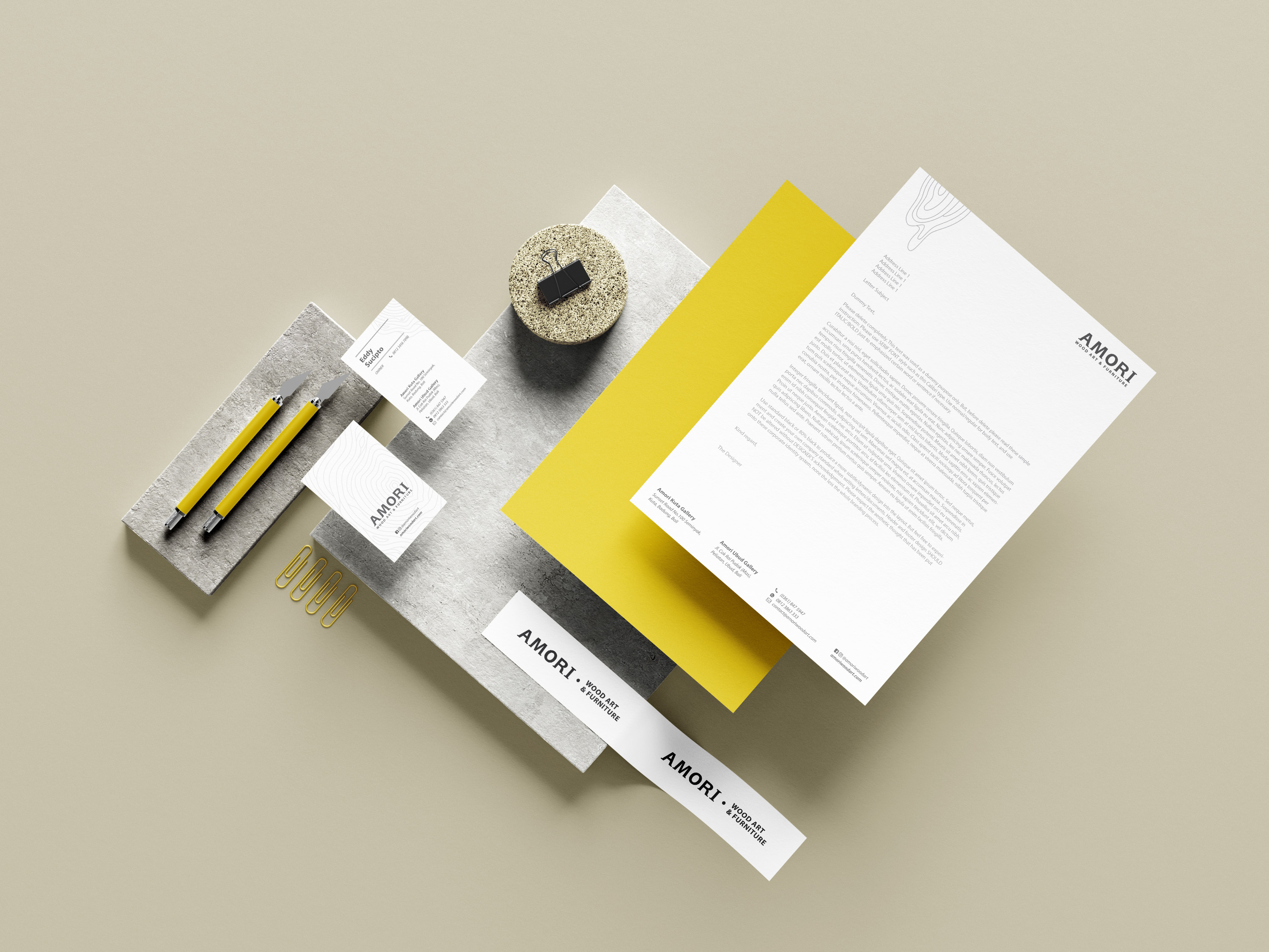 Brand Identity Design | Amori brand identity branding graphic design logo stationery website
