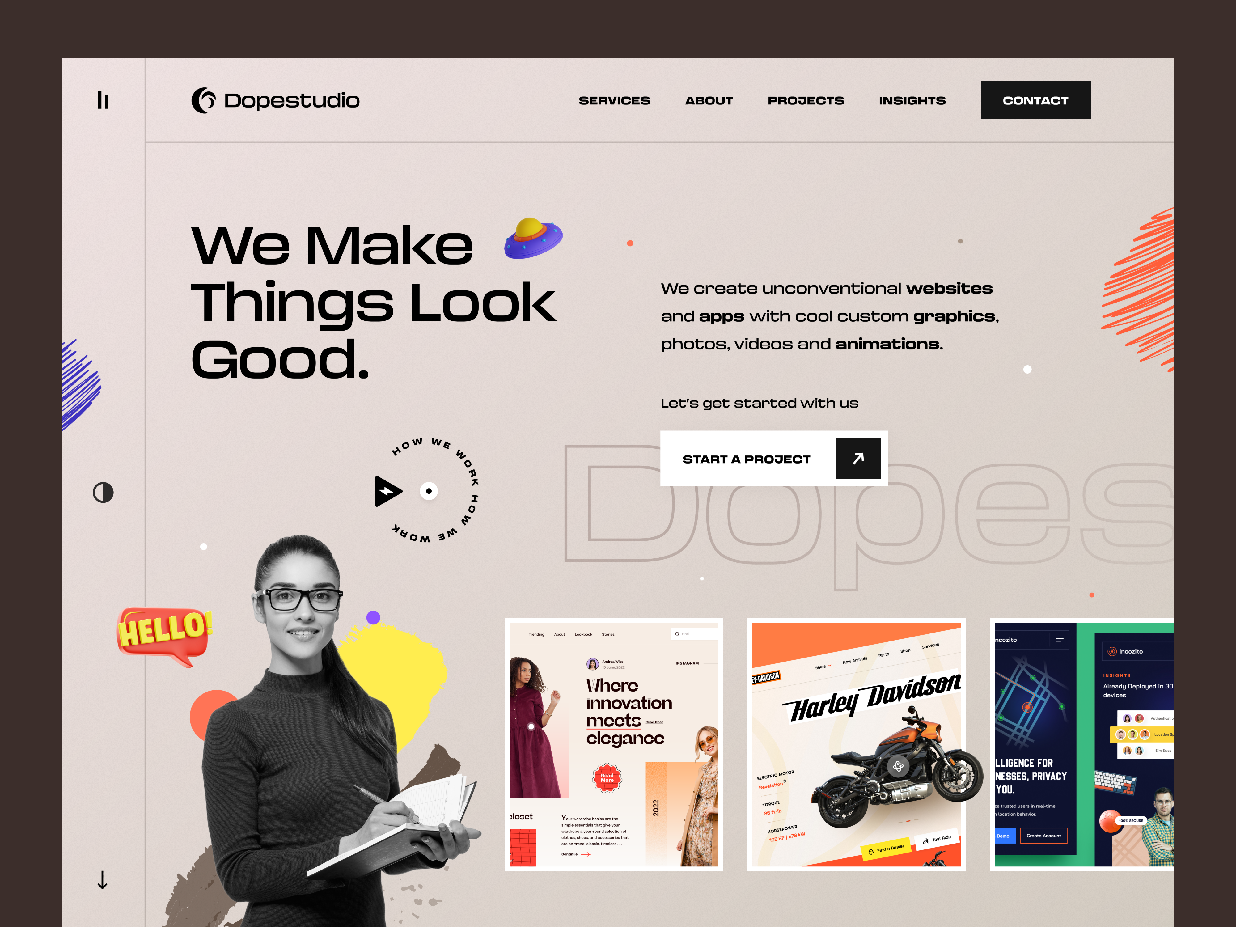 Example of Dopestudio - Agency Website design
