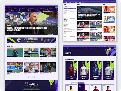 Asian Football Confederation design landing page ui ux website