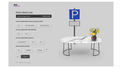 Customising preferences through interaction branding builder customisation form interaction personalise pre booking preferences renting smart renting smartliving