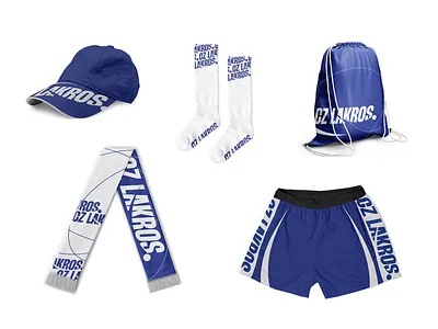 CZ LAKROS / Merch branding 2025 blue branding communication design dynamic element fresh graphic identity lacrosse lines merch prague simple sport team typography unique visual