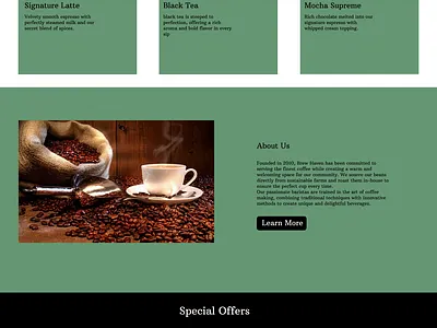 UI Design for a Coffee shop branding design interface landing page logo typography ui ux