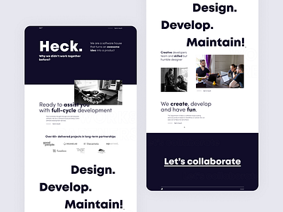 Homepage Design for software house brand identity branding design graphic design home homepage landing landingpage software typography ui ux webdesign website