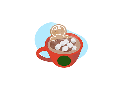 Gingerbread Man's Spa adobe after effects animation character coffee design gif gingerbread graphic holiday hot tub illustator illustration latte man mograph mographics motion season spa
