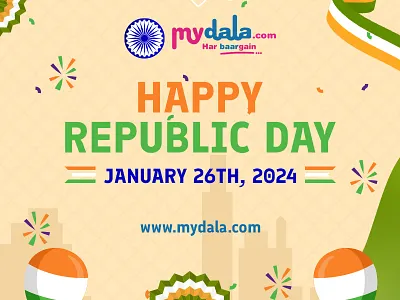 Happy Republic Day branding exciting offers facebook post fbpost get unlimited deals graphic design happy republic day hardeal bemisaal post republic day ui