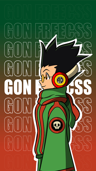 Gon Freecss beast design graphic design illustration vector