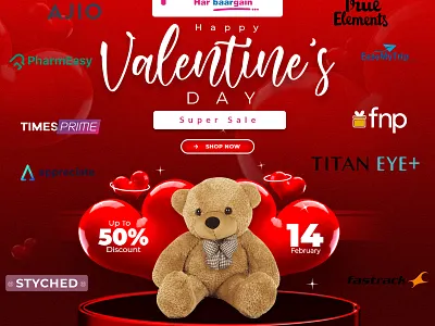 Valentine Day branding design facebook post fbpost graphic design happy valentine day happy valentine day super sale offer shop now super sale super sale offer ui valentine day valentine day super sale offer
