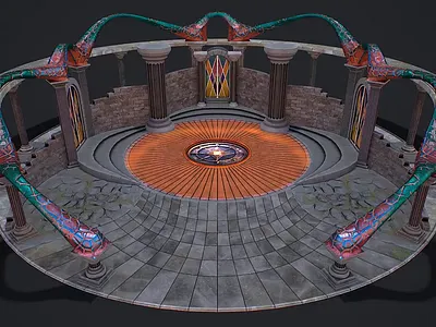 Fantasy fight arena 3d model 3d 3d model 3d modelling fantasy fight arena 3d model