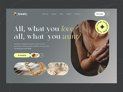 💍 Jewelry Store | Hyperactive e commerce graphic design jewelry product design shop store typography ui web design