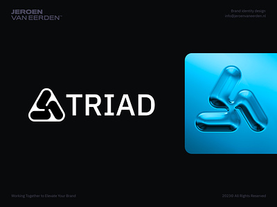 TRIAD - Logo Design 3d branding creative logo creative logo design creative mint crypto crypto logo currency logo logos mint startup symbol token triad triangle