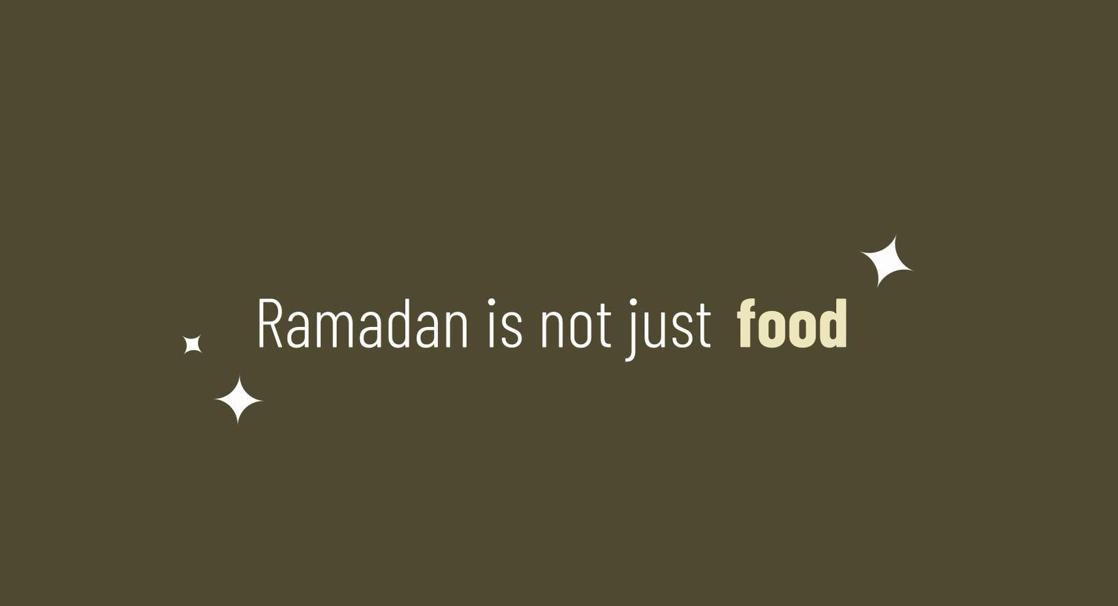 Ramadan is not just food 2d after effects animation branding food motion motion graphics ramadan shapes star