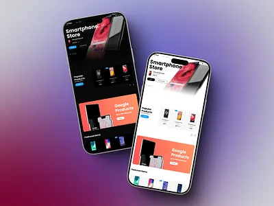 Smartphone Store – E-commerce Website e commerce website mobile phones modern ui design online shopping smartphone store tech gadgets ui