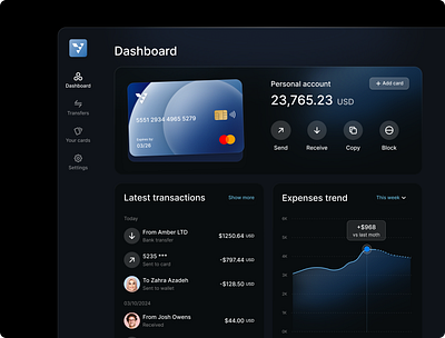 Smart Finance Web App 3d animation motion graphics product design saas ui ux design web application