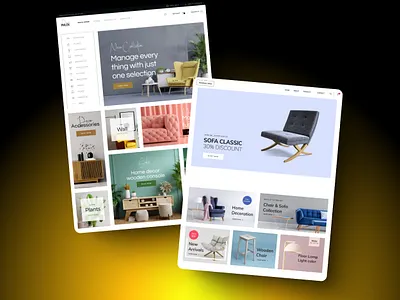 Furniture & Home Decor Store – E-commerce Website e commerce website furniture store home decor online shopping ui wooden decor