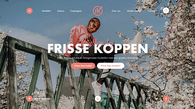 Frisse Koppen - Style exploration branding design fresh graphic design header model model agency modern motion graphics orange ux web wordpress
