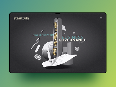 Stampify - Landing Page 3d branding graphic design photoshoot ui