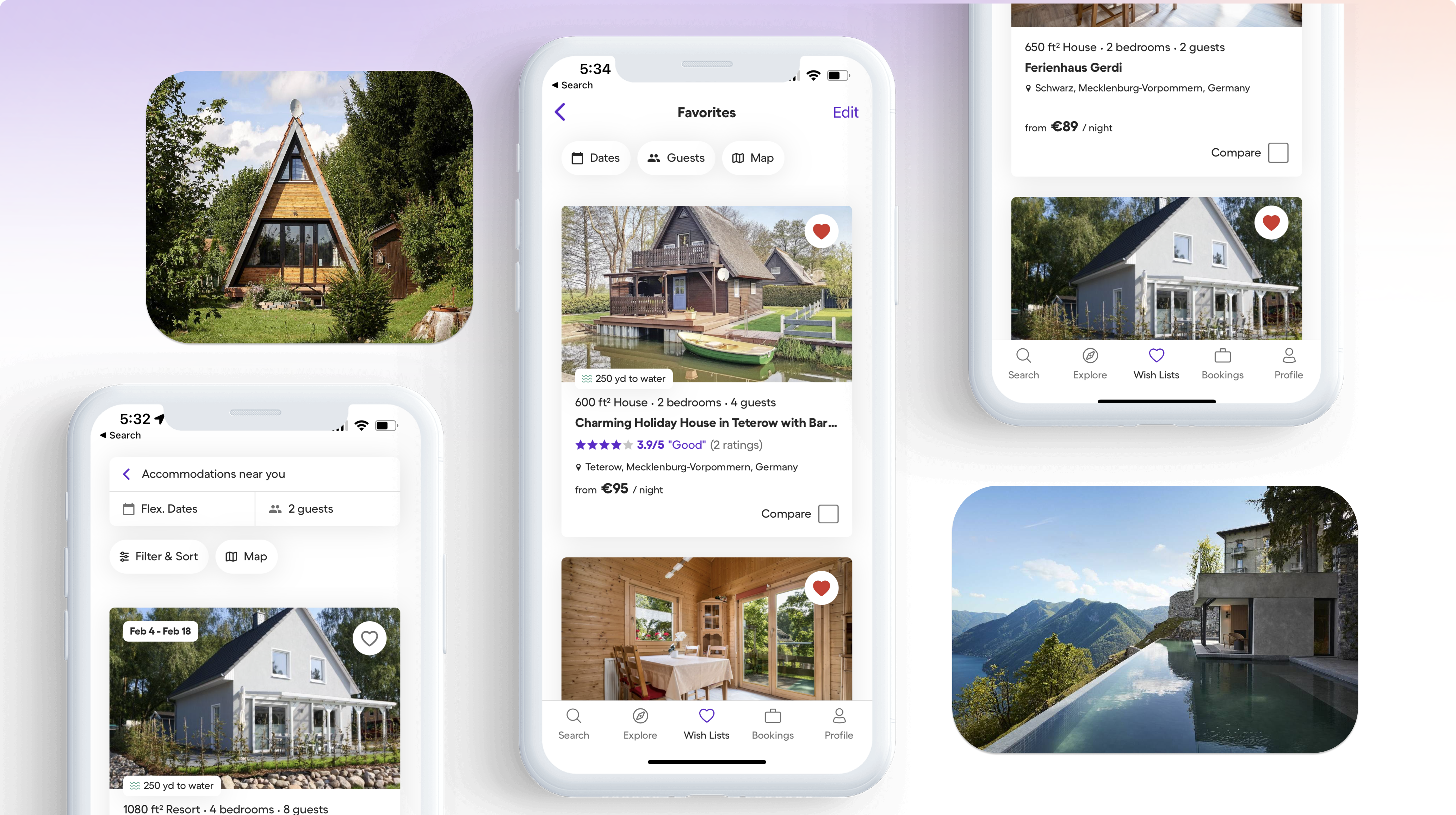 HomeToGo app design hometogo htg photos purple travel ui ux vacation