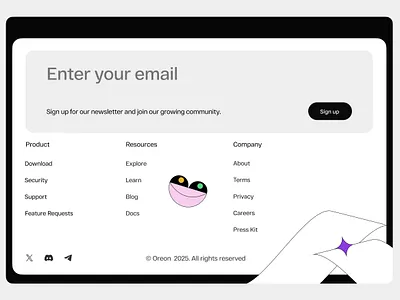 Website Footer Section crypto graphic design ui uiux web3