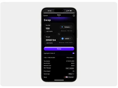 Decentralized Exchange (Mini App) app design daap defi design telegram ui web3