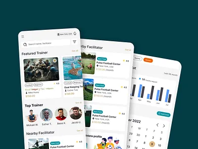 Football Trainer App - UI Design ⚽ figmagame gameapp mobileappdesign sportsdesign trainerapp trainerui
