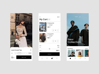Ecommerce Mobile App clothes ecommerce fashion interaction design ios minimal mobile product design product page style ui user experience user inteface ux