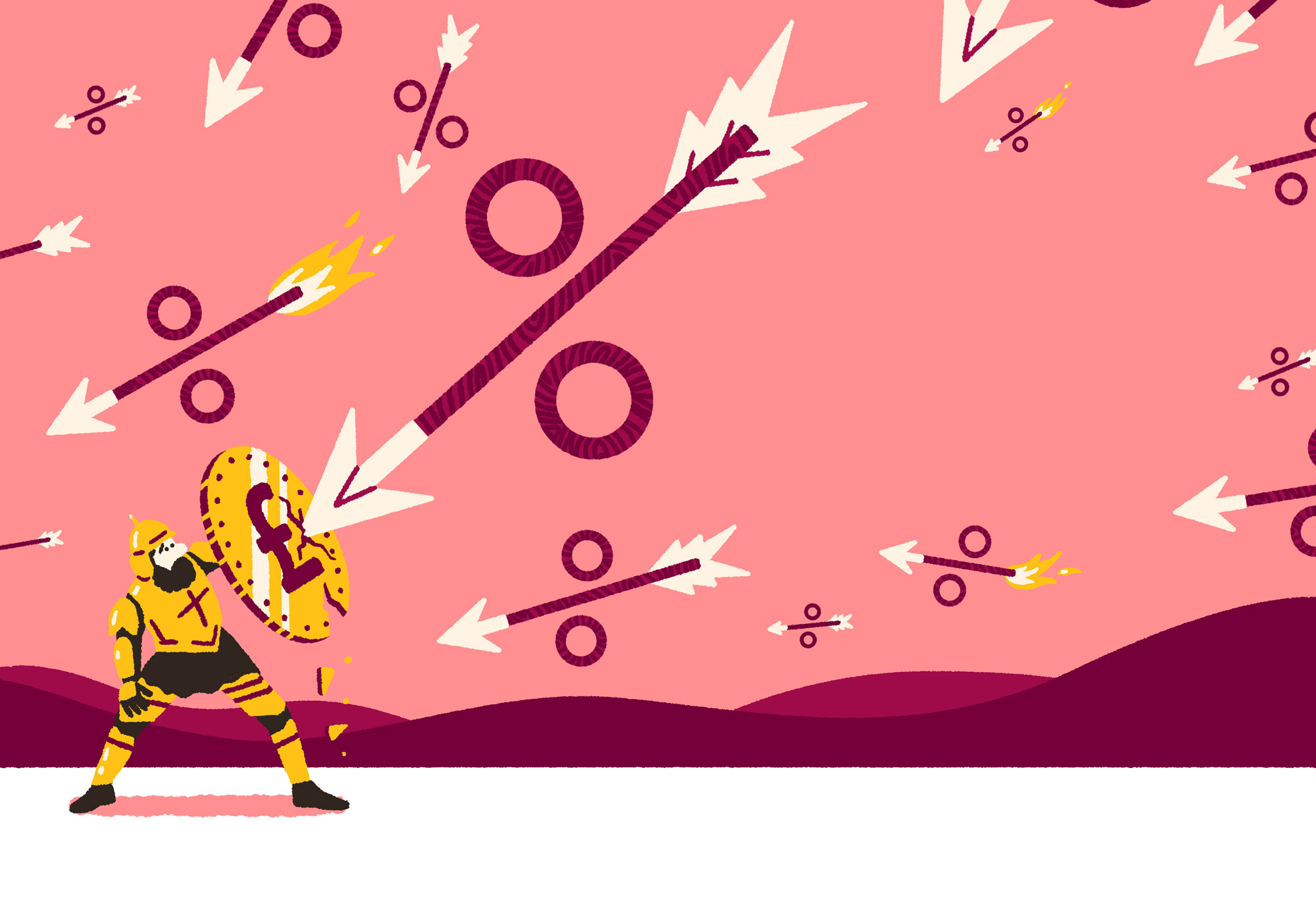 Inflation conceptual digital editorial finance folioart illustration michael parkin money