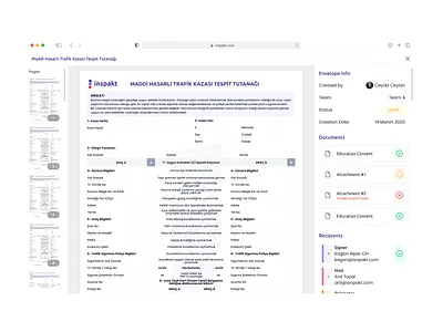 Inspakt | PDF Document Review dashboard document pdf pdf review ui user interface