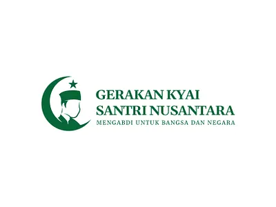 Gerakan Kyai Santri Nusantara Logo character logo modern logo muslim logo santri logo simple logo