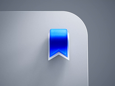 3D Bookmark 3d animation app blue bookmark cinema4d click cloth favorites icon later logo neumorphic realistic redshift save skeuomorphism texture ui wishlist
