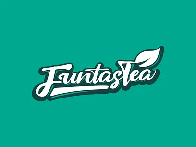 Funtastea Logo fun logo leaf logo tea logo wordmark logo