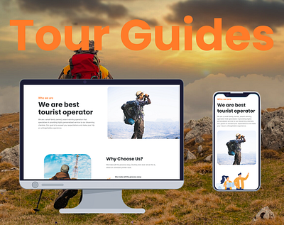 Tour Guides Landing Page 3d animation branding dribbble graphic design landingpage logo motion graphics traveltech travelwebsite ui uidesign userexperience uxdesign uxresearch webdesign
