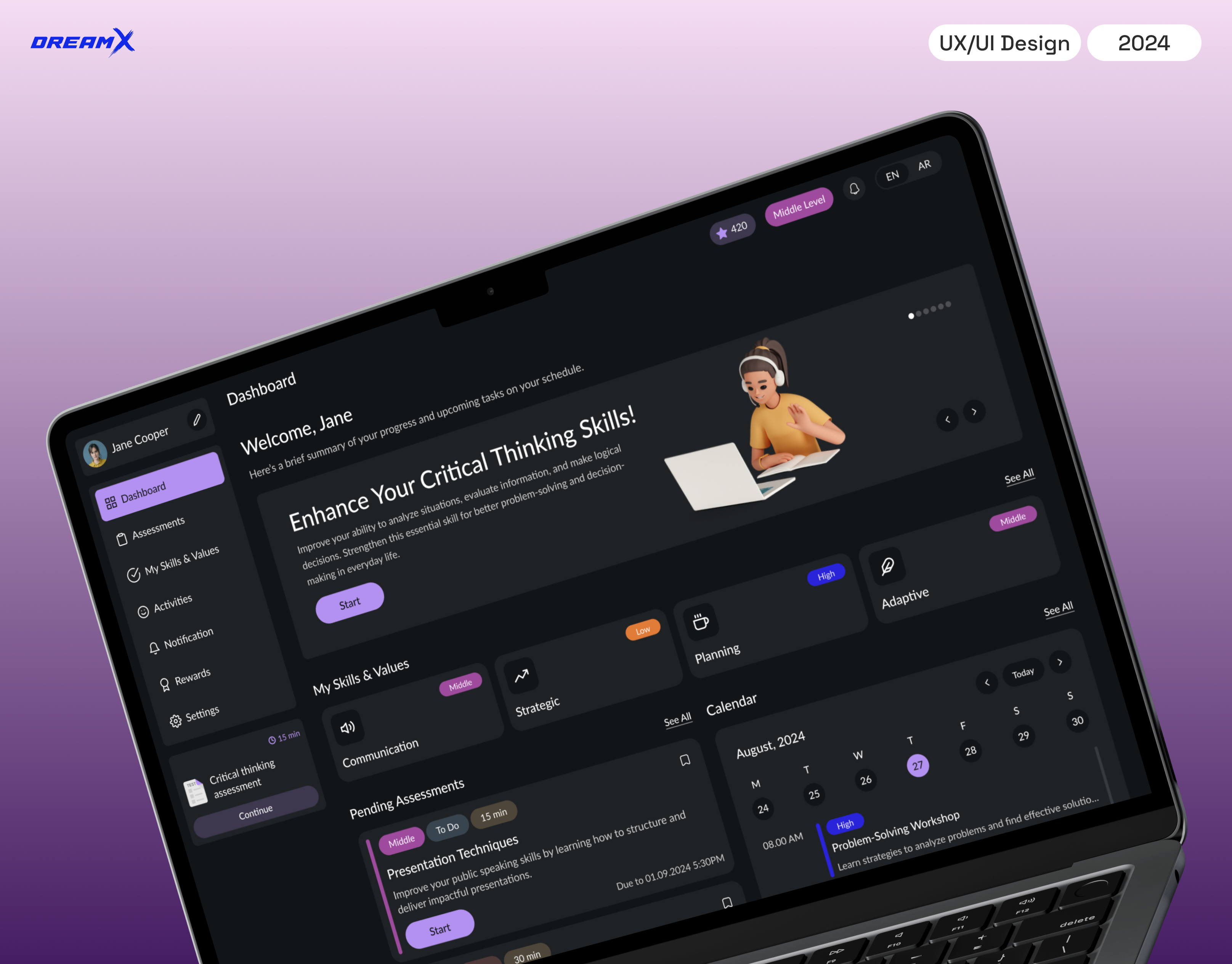 Skill-Building Platform - SkillForge education platform design education web app education web application educational design lms design saas design saas web app saas web app design ui design uiux ux design web application design