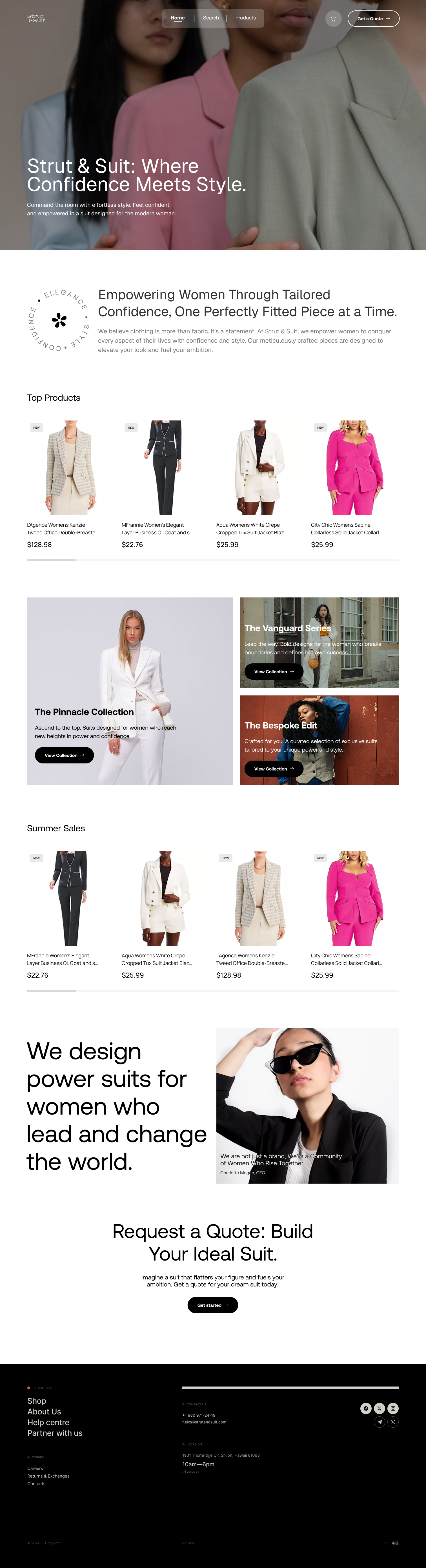 Women's clothing Website UI design branding daily ui design graphic design illustration landing page ui vector website