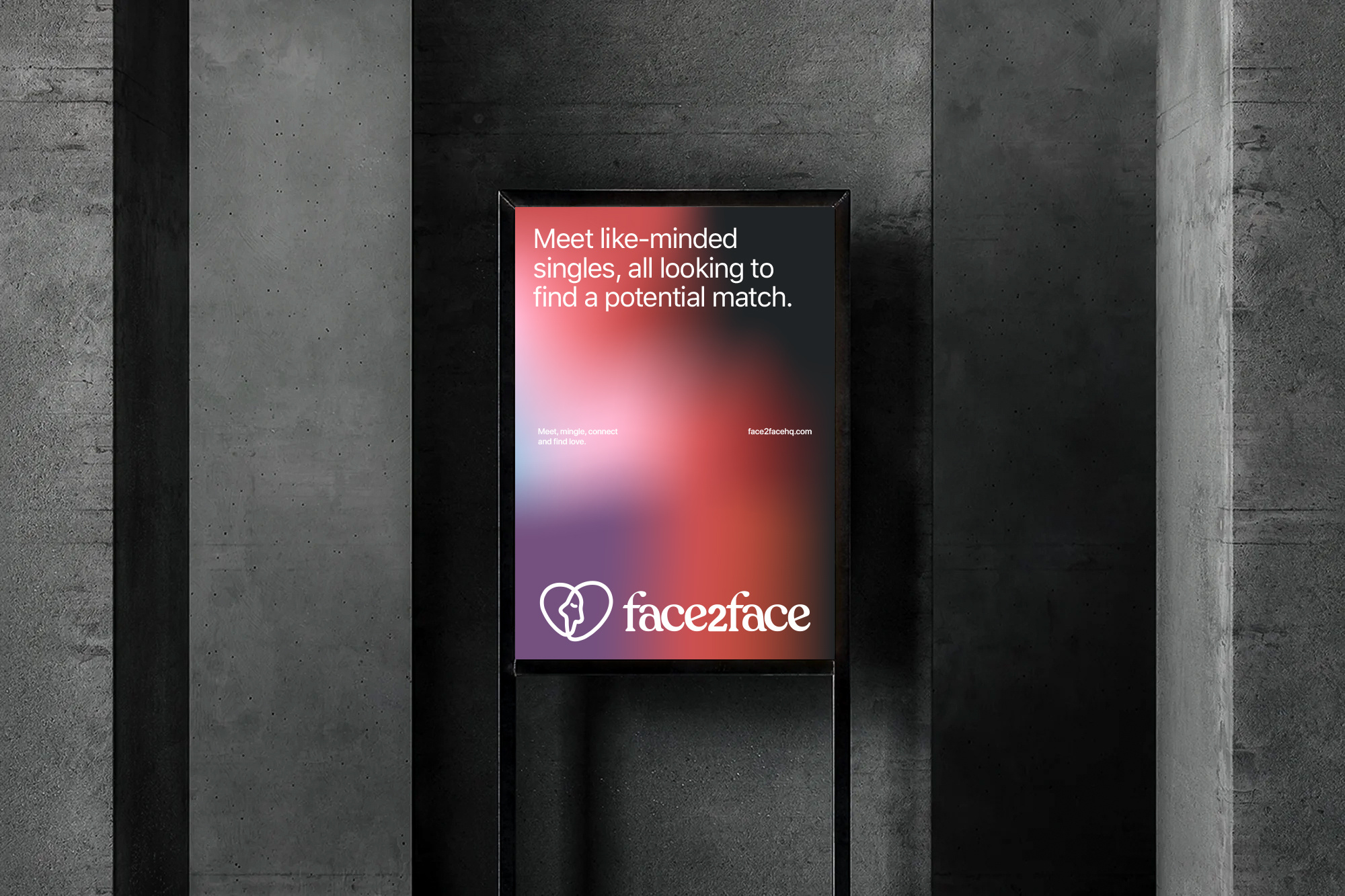 Visual Identity - Face2Face brand identity branding dating design dublin graphic design ireland logo logo design minimal professionals ui visual identity