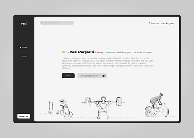 Personal Website | Landing Page blog cleandesign creative landingpage minimalistic personalwebsite ui userexperience ux web webdesign website