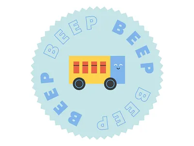 Beep Beep bus children illustration kids