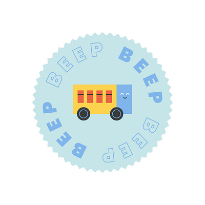 Beep Beep bus children illustration kids