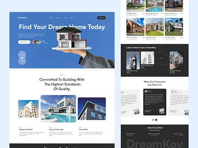 𝐑𝐞𝐚𝐥 𝐄𝐬𝐭𝐚𝐭𝐞 Agency Landing page landingpage realtors ui