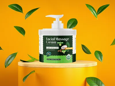 Facial Massage Cream Label Design branding canada cosmetic cream label iran label label design natural product design