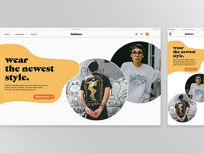 Fashture Street-wear MockUp design e commerce fashion website front end development ui ux web design